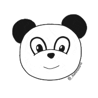 Panda Pensando Sticker