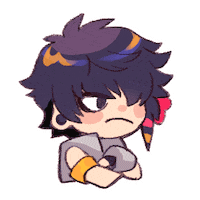 Sad Cross Sticker by FinjiCo