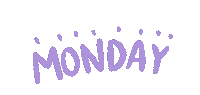 Mannasart day monday purple week Sticker