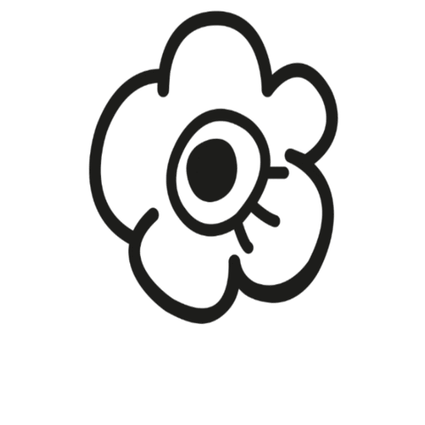 Pizza Flower Sticker