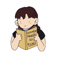 Manger Lire Sticker by max contre-attaque