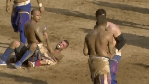 benparnham giphygifmaker knockout brutal calcio storico GIF