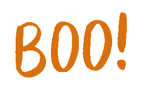 StanBDesigns halloween orange boo halloween gif Sticker