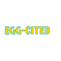 Eggcited Sticker by mycraftycounter