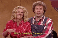 britney spears were horrible farmers GIF by Saturday Night Live
