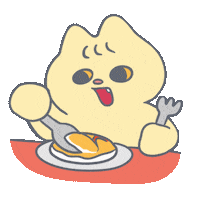 Hungry Sticker by Snooze Kittens