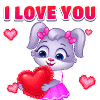 I Love You Hearts Sticker by Lucas and Friends by RV AppStudios