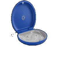 diamondbraces happy smile blue bounce Sticker