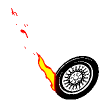 Mindcorp fire car racing race Sticker