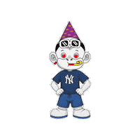 New York Yankees White Monkey Sticker by Zhot