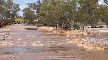 Emergency Services Rescue Man After Vehicle Swept Away by Flooding in Alice Springs