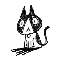 Petiches cat shock drawing kitty Sticker