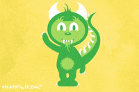 HappyTheHodag happy hello hi wave GIF