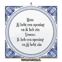 Opening Interesse Sticker by Tegelspreuken.nl