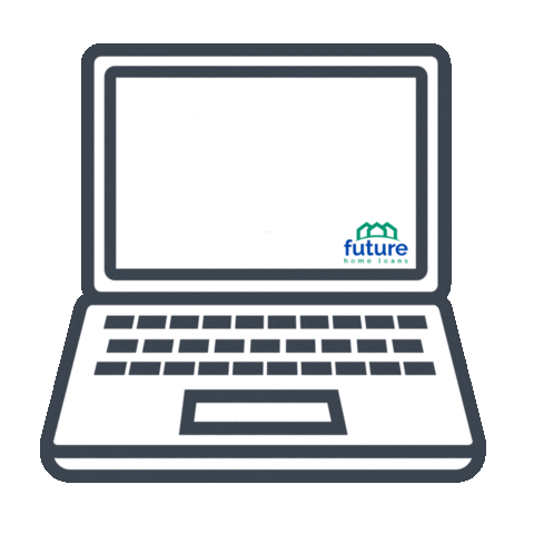 FutureHomeLoans giphyupload laptop mortgage closing Sticker