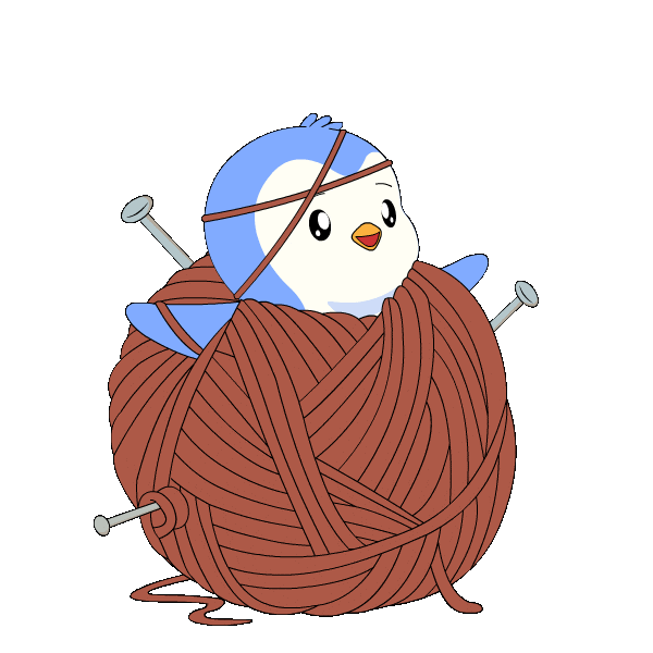 Nervous Its Fine Sticker by Pudgy Penguins
