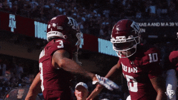 High Five College Football GIF by Texas A&M Athletics