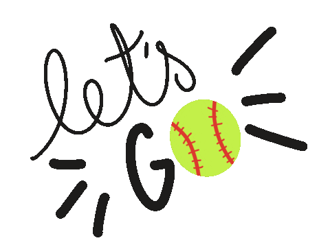 Lets Go Softball Sticker