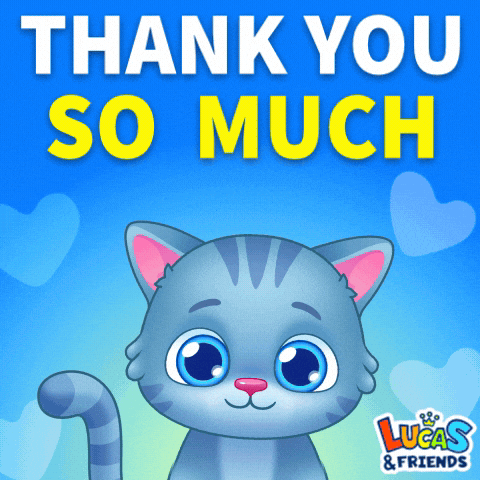 Thank You Very Much GIF by Lucas and Friends by RV AppStudios