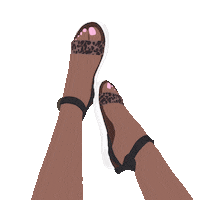 ameliatylerdesigns kick feet cheetah sandals Sticker