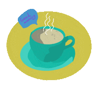 Florenciukas coffee green good morning yellow Sticker