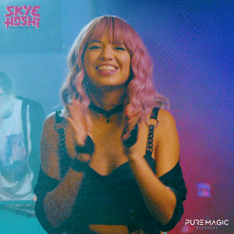 PureMagicPictures anime hi celebrate woo GIF