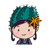 Wink Cactus Sticker