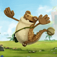 gigantosaurus cartoon kids flying dinosaur GIF