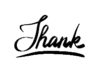Black And White Thank You Sticker