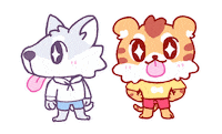 wolf tiger Sticker