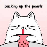 Bubble Tea Tapioca GIF by MESA My Emotional Support Animal