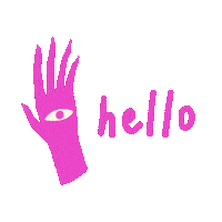 Pink Hello Sticker