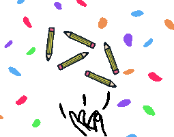 happy rainbow Sticker by MissAllThingsAwesome