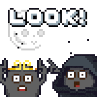 Look Pointing Sticker by Potatoz by 9GAG