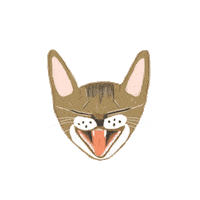 Screaming Tabby Cat Sticker