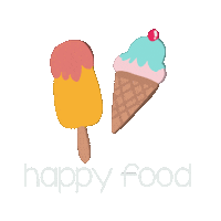 Calliglaiphy summer icecream popsicle happy food Sticker