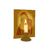 ancientfaithkids glow church icon candle Sticker