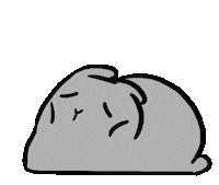 Tired Bunny Sticker by bunny_is_moving