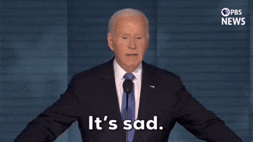 Sad Joe Biden GIF by PBS News