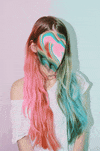 light blue art GIF