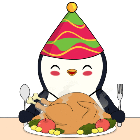 Hungry Bon Appetit Sticker by Pudgy Penguins