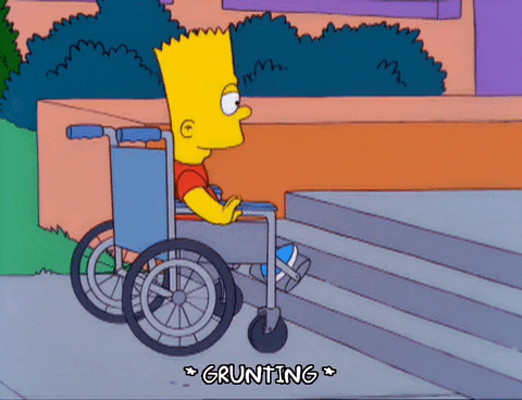 bart simpson stairs GIF