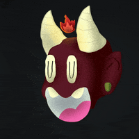 Brunobasttida fire skull devil change GIF