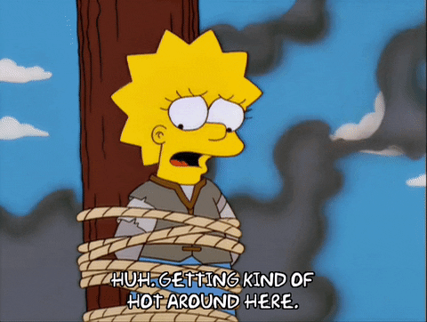 Lisa Simpson Fire GIF by The Simpsons