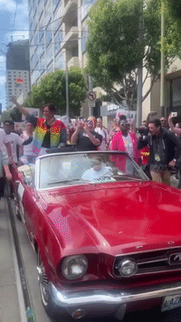 Kamala Harris⁩ Rides Mustang in San Fran Parade