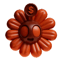 Happy Orange Flower Sticker by Evan Hilton