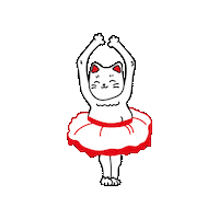 Yudesign dance music cat sport Sticker