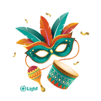 LightComVoce light carnaval energia mascara Sticker
