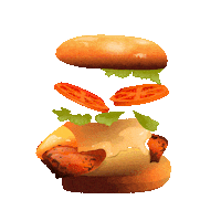 Frangoz burger cheese burgers stack Sticker