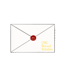 uscbovardscholars letter usc acceptance envelope Sticker